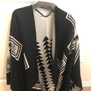 Tribal print wrap with arm holes